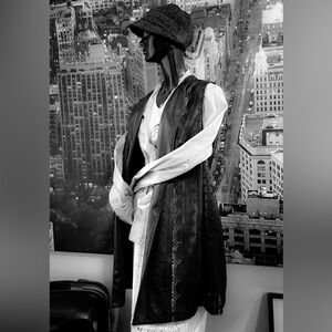Peter Nygard Faux Leather Manteau: Plus Size